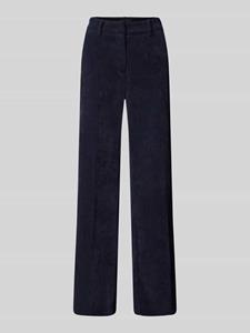 CAMBIO Wide leg corduroy broek met riemlussen