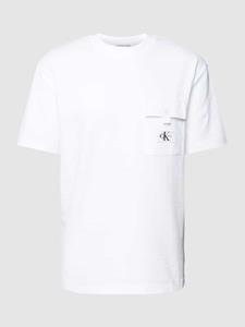 Calvin Klein Jeans T-shirt met borstzak en labelpatch