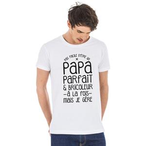 Les Éphémères Heren T-shirt - NIET GEMAKKELIJK OM EEN PERFECTE VADER EN EEN HANDIGE WERKNEMER TEGELIJKERTIJD TE ZIJN, MAAR HET KAN JE DOEN