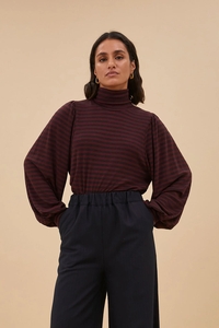 By-Bar Amsterdam 24511012 jojo roll melange stripe top