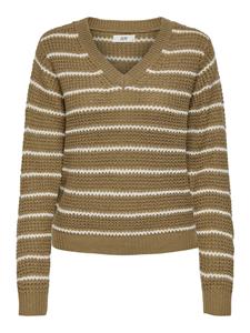 Jacqueline de Yong Jdyellen l/s v-neck stripe pullover