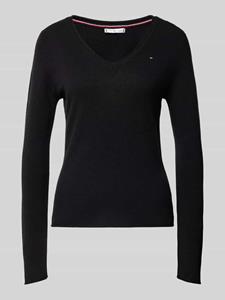 Tommy Hilfiger Linnen pullover met afgeronde V-hals, model 'SOFT WOOL'