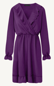 Jurkjes Ruches Jurk Roselynn Dark Purple