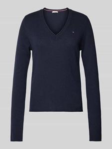 Tommy Hilfiger Linnen pullover met afgeronde V-hals, model 'SOFT WOOL'