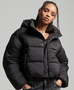 Superdry Female Korte Cocoon Pufferjas Zwart