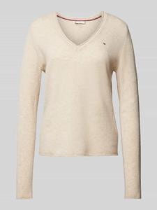 Tommy Hilfiger Linnen pullover met afgeronde V-hals, model 'SOFT WOOL'