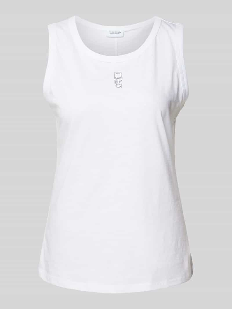 Comma Casual Identity Tanktop met labelprint