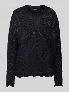 Vero Moda Korte gebreide pullover met broderie anglaise, model 'KENIA'