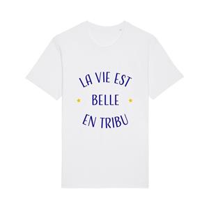 Ma Petite Tribu Heren T-shirt - HET LEVEN IS PRACHTIG IN EEN STAM