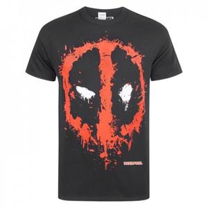 Marvel Official Deadpool Mens Splat Logo T-Shirt