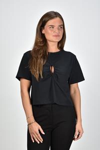 IRO t-shirt Tejy met cut-out detail zwart