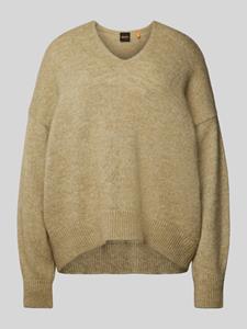 Boss Orange Gebreide pullover met alpaca en V-hals, model 'FONDYS'