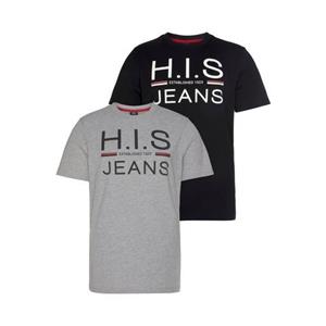 H.I.S Shirt met ronde hals (Set van 2)