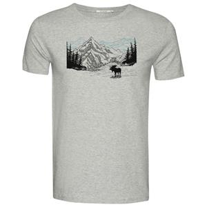 GreenBomb  Nature Moose Mountain Guide T-Shirt - T-shirt, grijs