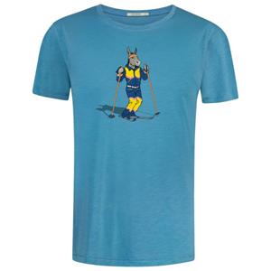 GreenBomb  Animal Donkey Ski Spice T-Shirt Cotton - T-shirt, blauw