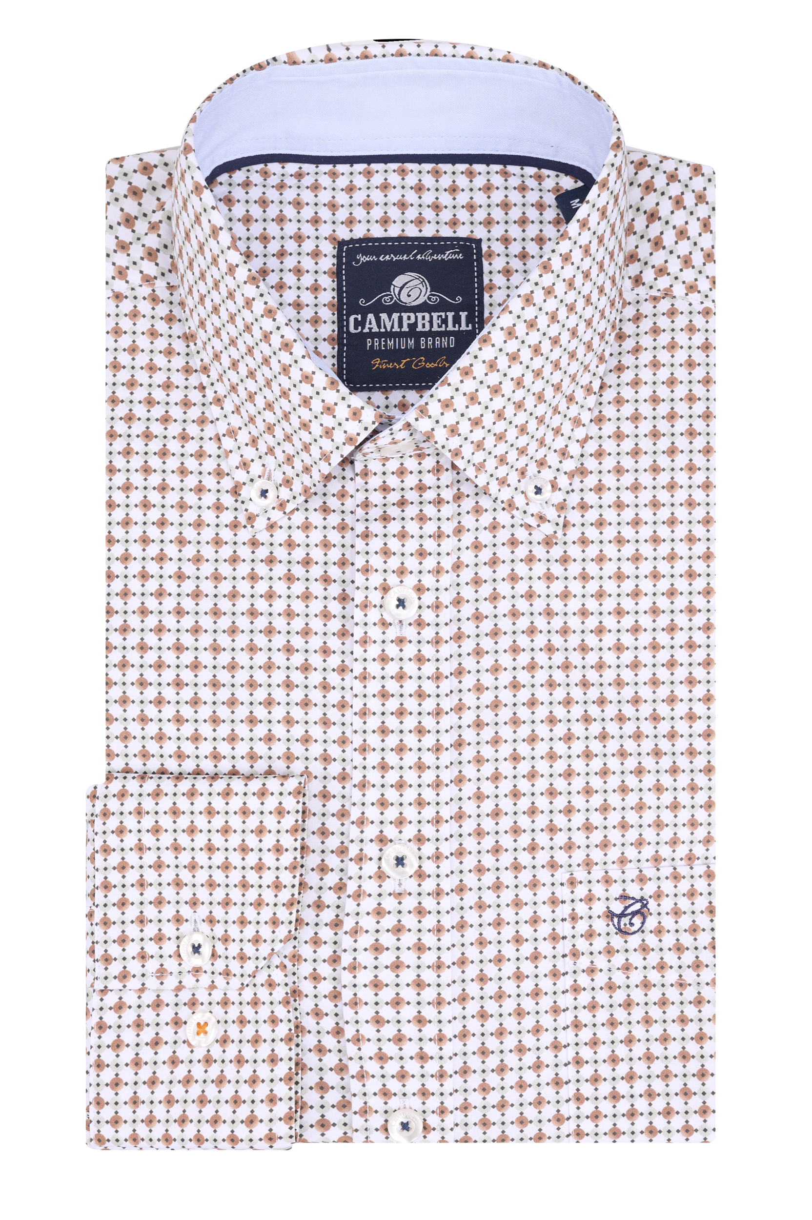 Campbell Classic - Casual Heren Overhemd LM