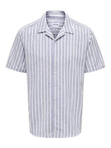 Only & Sons Onstrue reg ss struc stripe shirt