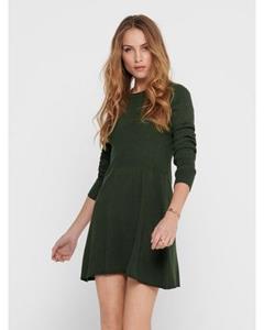 Only Gebreide jurk ONLALMA L/S O-NECK DRESS KNT NOOS