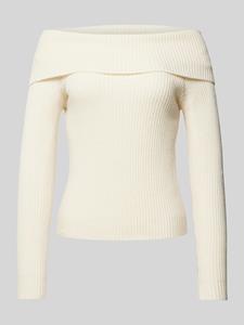 Only Slim fit gebreide pullover met off shoulder-mouwen, model 'KATIA'