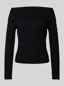 Only Slim fit gebreide pullover met off shoulder-mouwen, model 'KATIA'