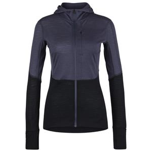 Icebreaker  Women's 200 RealFleece Descender L/S Zip Hoodie - Merinohoodie, zwart