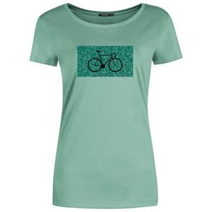 GreenBomb  Women's Bike Pattern Loves T-Shirt Cotton - T-shirt, turkoois