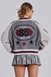 Jaded London Team 85 Knitted Bomber Jacket