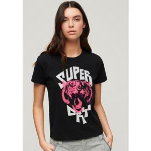 Superdry Shirt met korte mouwen LO-FI ROCK GRAPHIC FITTED TEE