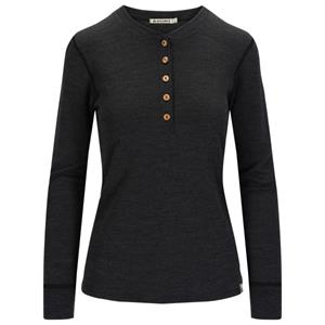 Aclima  Women's Warmwool Granddad Shirt - Merinotrui, zwart