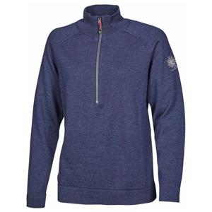 Ivanhoe of Sweden  Women's Jana Half Zip - Merinotrui, blauw