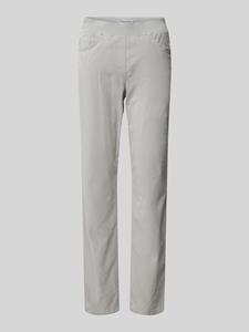 Raphaela By Brax Slim fit broek van fijne corduroy met elastische band