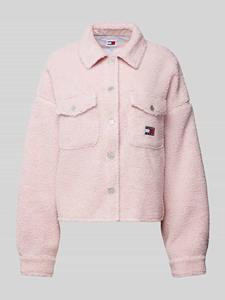 Tommy Jeans Relaxed fit overhemdjack van fleece