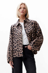 Catwalk Junkie 2402032604 leopard cape trenchcoat