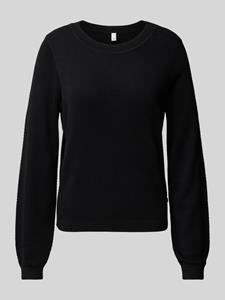 QS Gebreide pullover met pofmouwen