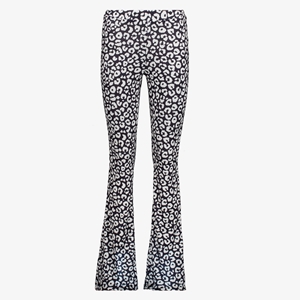 TwoDay dames flared broek luipaardprint zwart wit