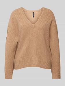 Marc Cain Gebreide pullover van lanawol met V-hals