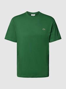 Lacoste T-shirt met ronde hals en labelstitching