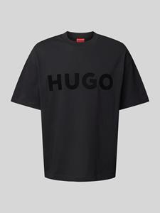 HUGO T-shirt met labelprint, model 'Dinkee'