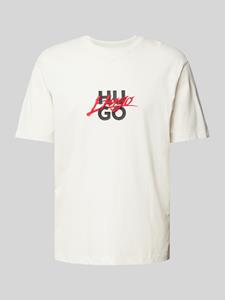 HUGO T-shirt met labelprint, model 'Dlogny'