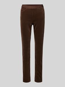 Marc Cain Slim fit stoffen broek met elastische band met label