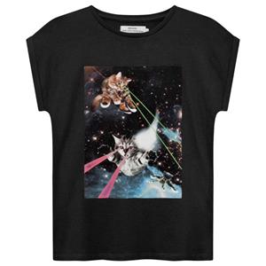 Dedicated  Women's T-Shirt Visby Lazer Cats, zwart