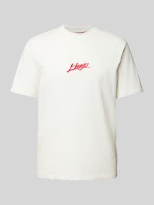 HUGO Regular fit T-shirt met ronde hals, model 'Dlogotee'