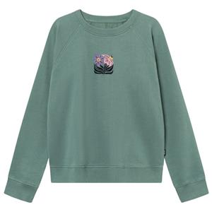 Dedicated  Women's Sweatshirt Ystad Daffodil Flowers EMB - Trui, turkoois