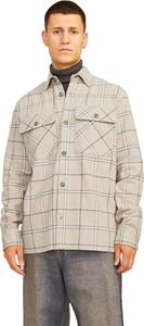 Jack & Jones Jprraymond melange check ls overshirt sn pure cash