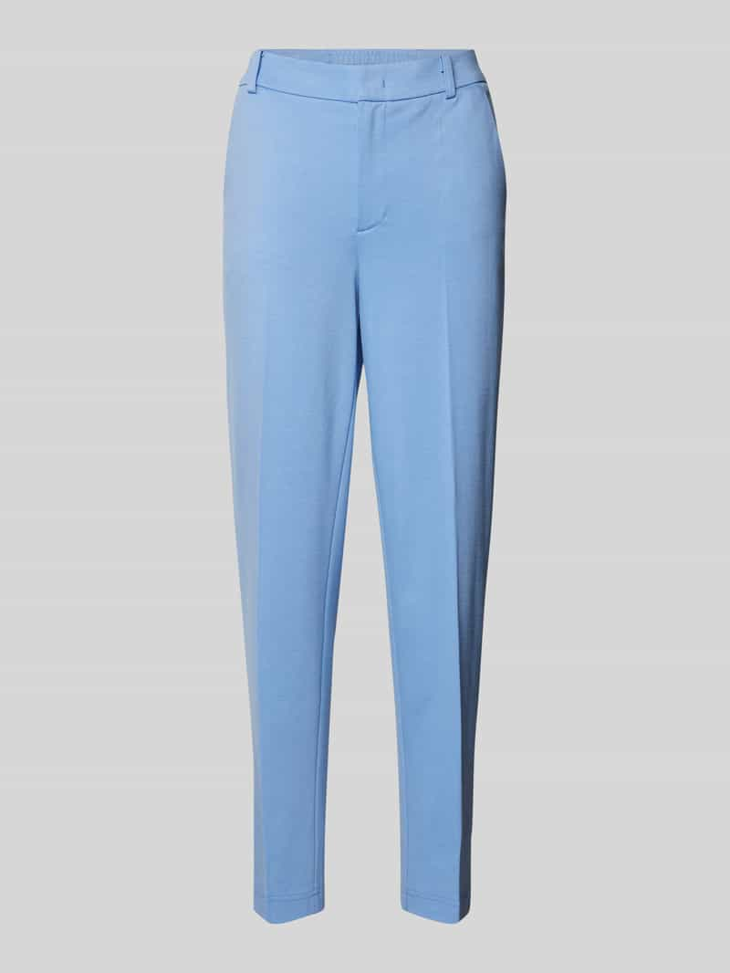 Oui Tapered fit stoffen broek met persplooien