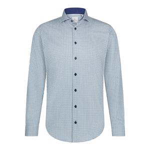 Blue Industry 4205.42 shirt satin washed blue