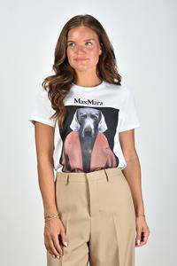 Max Mara t-shirt Cipria met print wit