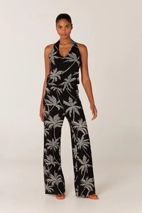 Jansen Amsterdam Funky vp452 jersey printed jumpsuit black/off white