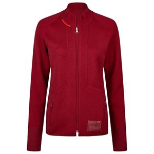 Transhumance  Women's Midlayer Jacke mit Zip - Merinovest, rood