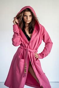 D-Robe badjas met capuchon - roze-s